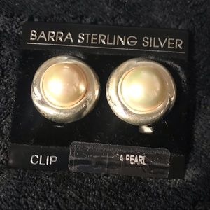 Vintage BARRA Sterling Clip-On Silver Earrings NWT